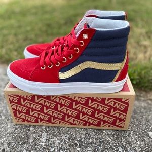 Vans X Marvel Sk8-Hi Grade School Size 5.5y